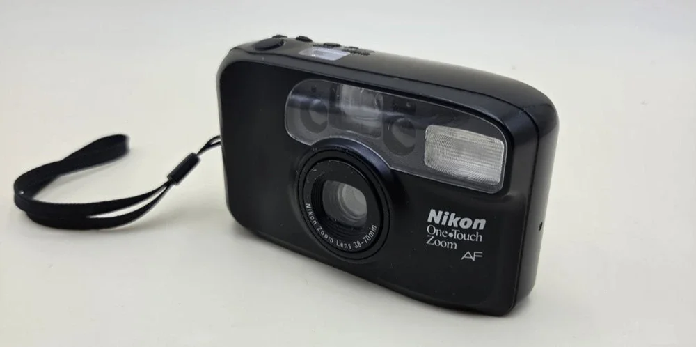 Nikon One Touch Zoom AF Quartz Date 35mm point and shoot film camera Black